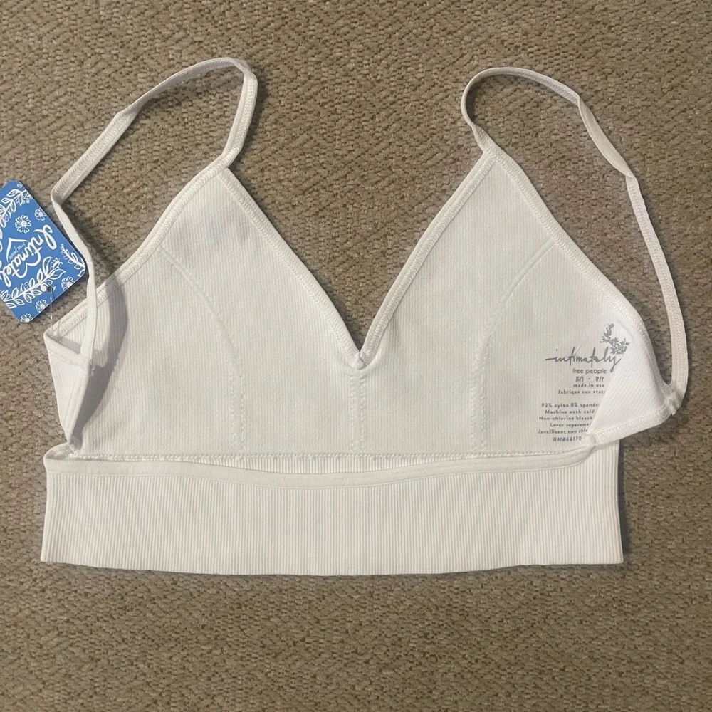 Free People White Ribbed Top - Picture 3 of 5